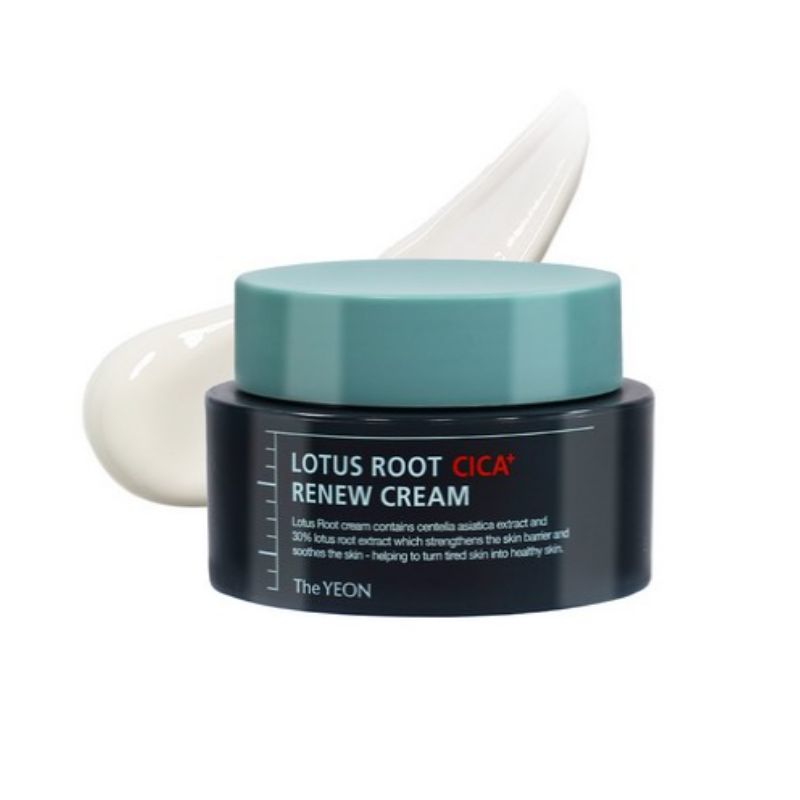 THE YEON Lotus Root CICA+ Renew Cream 50ml – Moisturizing, Soothing & Brightening Face Cream