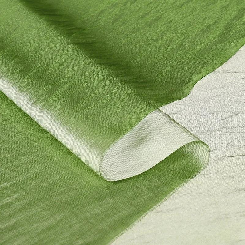 100x150cm Acetate Satin Fabric Pleated Texture Lightweight Breathable Shirt Dress Apparel for Diy Sewing Rayon Material