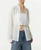 MUSINSA STANDARD WOMAN Women'S Oversized Sheer Crinkle Shirt [Ivory]