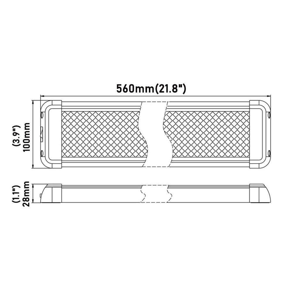 Camper Room Super 560mm for Kei Suzuki Cargo Light Cargo Compatible Lamp, Bright, Diameter, 24W, Hiace, Van, Every, Vehicle, Truck, Truck, Bed, Boat,