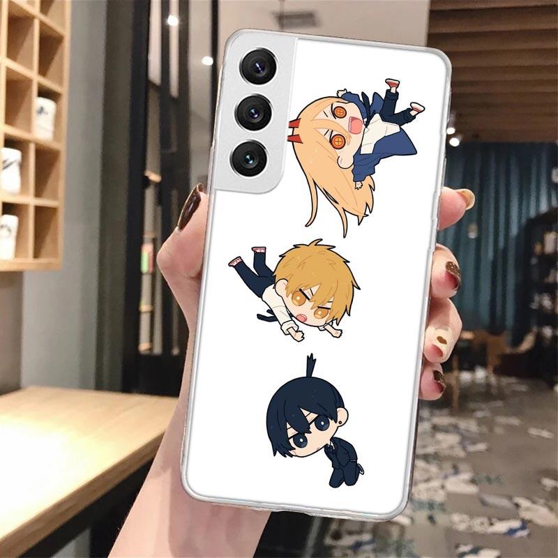 C-Chainsaw Mans Cute Soft Phone Case For Samsung Galaxy S24 S25 S23 S22 Ultra S21 Plus S20 FE S10 + S10E S25Ultra Pattern Capa