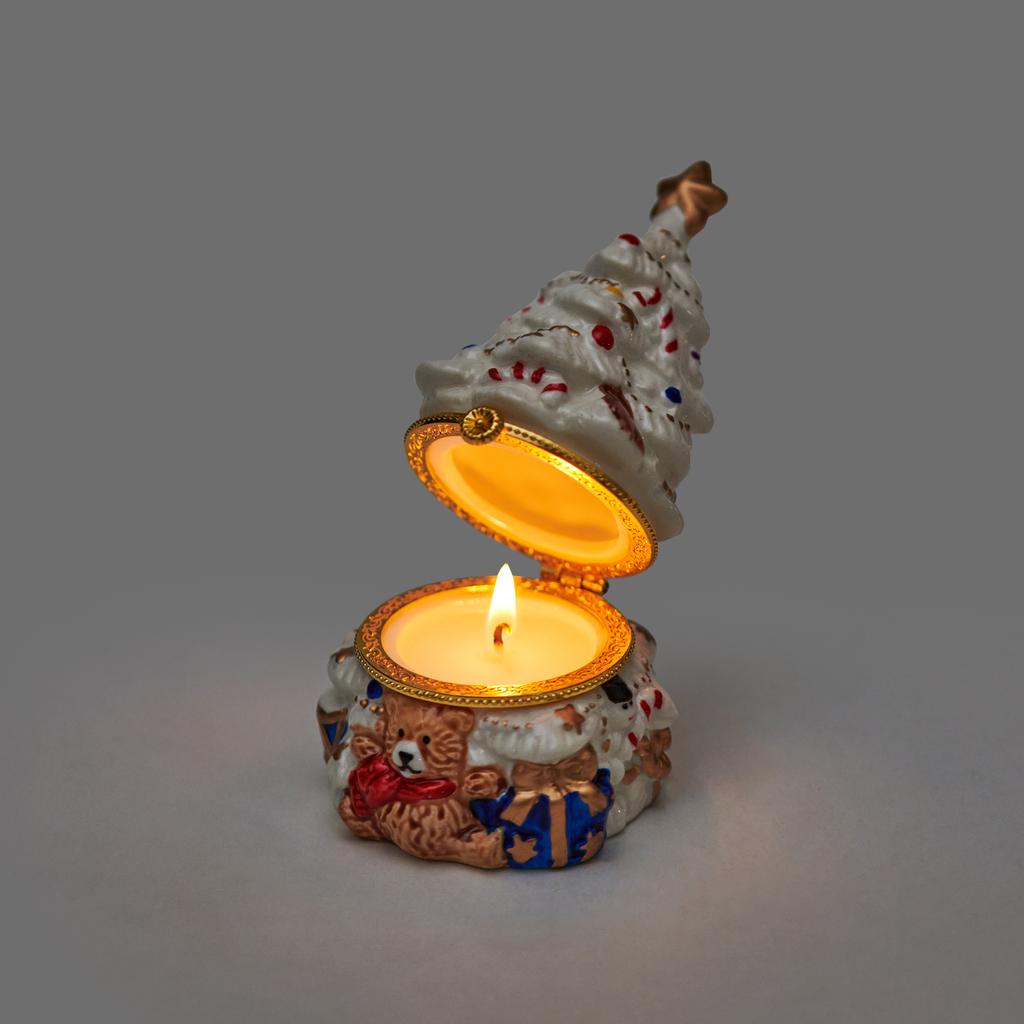 Little Bear Christmas Tree Cute Ceramic Storage Box Decoration Christmas Gift Ceramic Tree