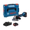 125 Mm Angle Grinders - GWS 18V-8 - BOSCH - with 2 X 18V 4.0Ah Batteries - Charger - L-Boxx - 06019N9002