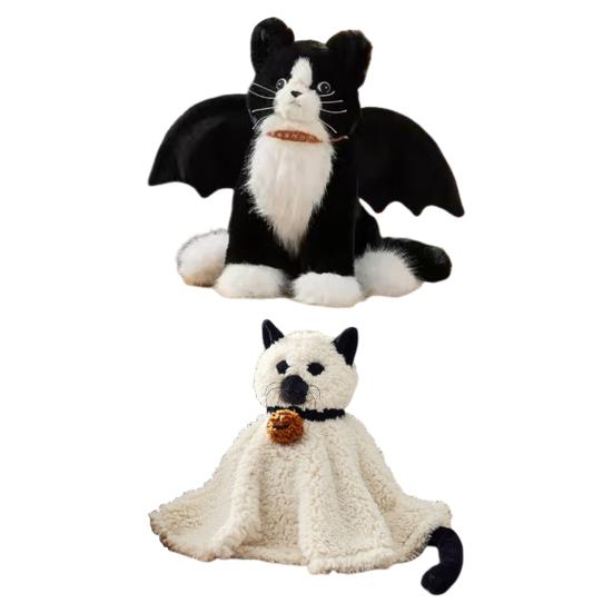 Ghost Plush Pillow Soft Stuffed Animal Toy Fluffy 3D Ghost Halloween Decor