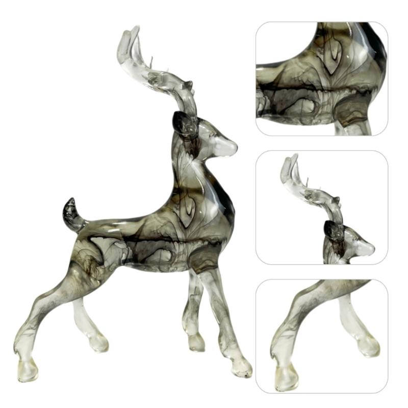 Elegants Resins Reindeers Figurine Modern Home Decoration Standing Deer Statue for Christmas Decoration