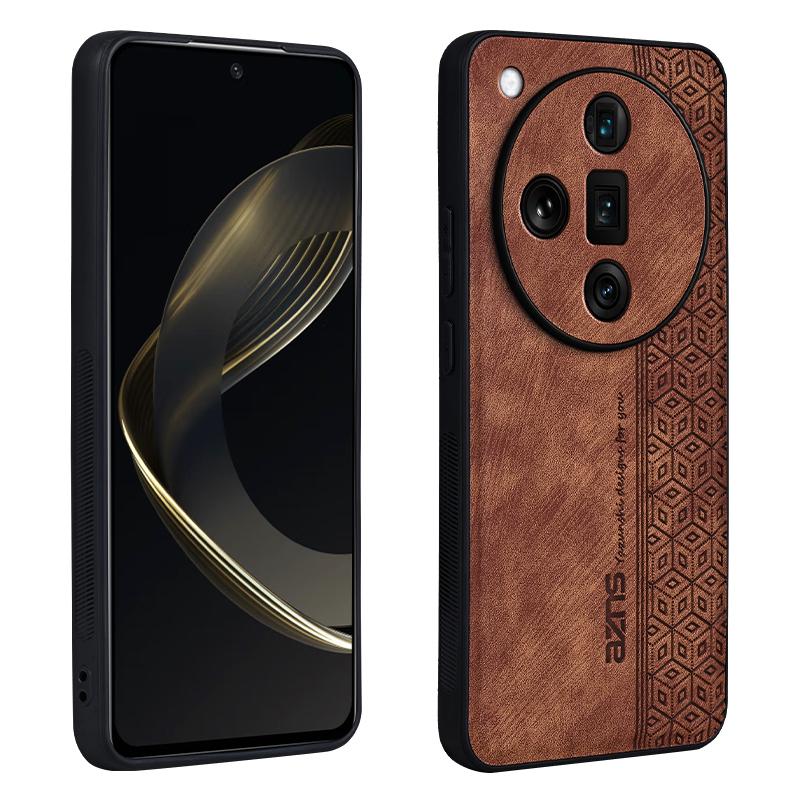 

AZNS For Oppo Find X7 Ultra Case PU Leather+TPU Protective Phone Cover Brown