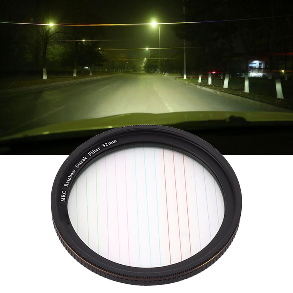 Colorful Streak Star Filter SLR Camera Dot to Line Filters Special Effects Camera Filters for Night Scenes
