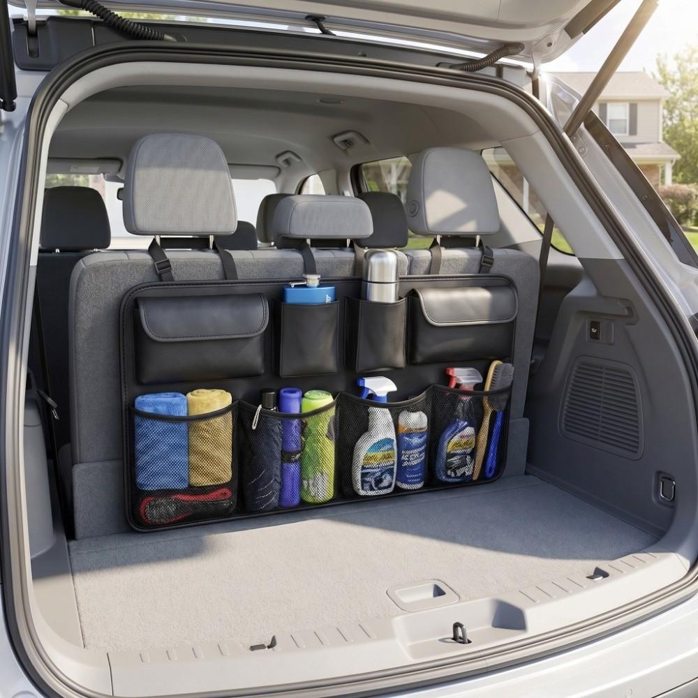 Oxford Cloth Vehicle Organizer Box Multifunctional Car Interior Organizer  Back Seat