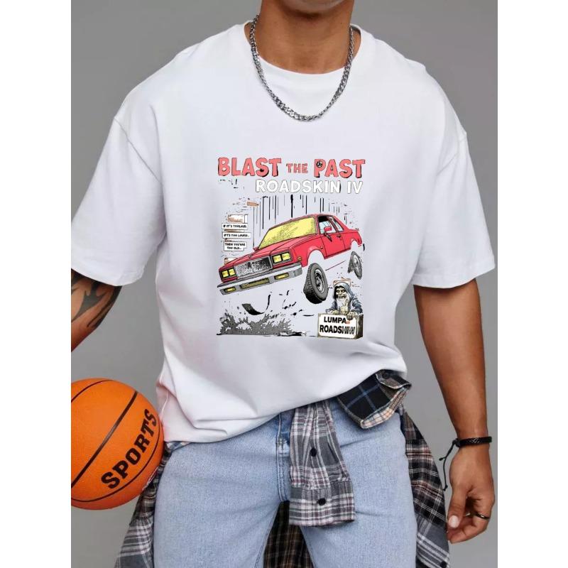 

Blast The Past Roadskin Iv T Shirt White Car Graphic and Text Design for Casual Wear S