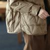 Women's Thickened Warm Long-sleeved Cotton-padded Jacket, Loose and Thin, Solid-color Outer Cotton-padded Jacket