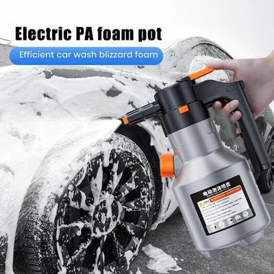 2L Elektrischer Schaumsprüher Professioneller Handheld Schnee-Schaumkanone Elektrischer Autowaschsprüher für Autowäsche Autozubehör