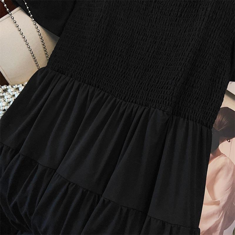Women's Plus Size Slimming Loose Short Sleeve Long Dress
