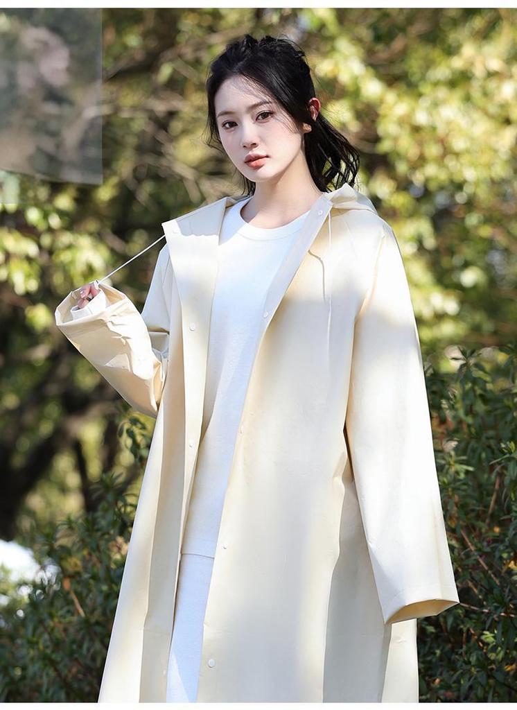Disposable raincoat adult EVA thickened one-piece matte long men's and women's portable poncho