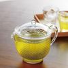 Akebono Sangyo Teapot, Yellow, Large, Made In Japan. Transparent Plastic for Easy Viewing of Tea Brewing, Shatter-resistant, Drains Water Well, and