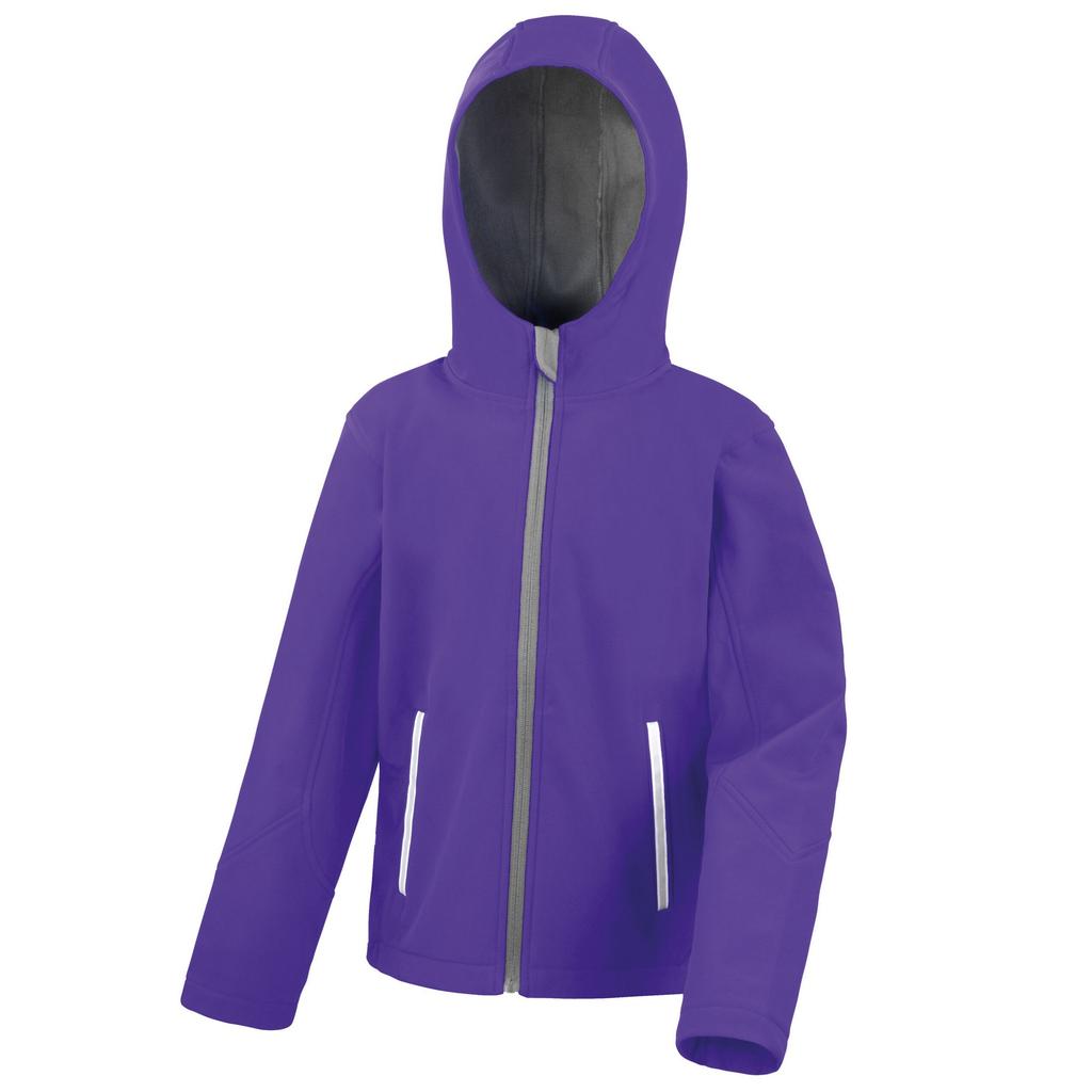 Result Core Childrens/Kids TX Performance Hooded Soft Shell Jacket