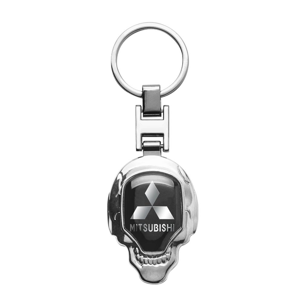Metal Leather Car Key Ring Braided Rope Key Case Key Chain For Mitsubishi Space Star Lancer Outlander Xl Eclipse Cross Asx Colt