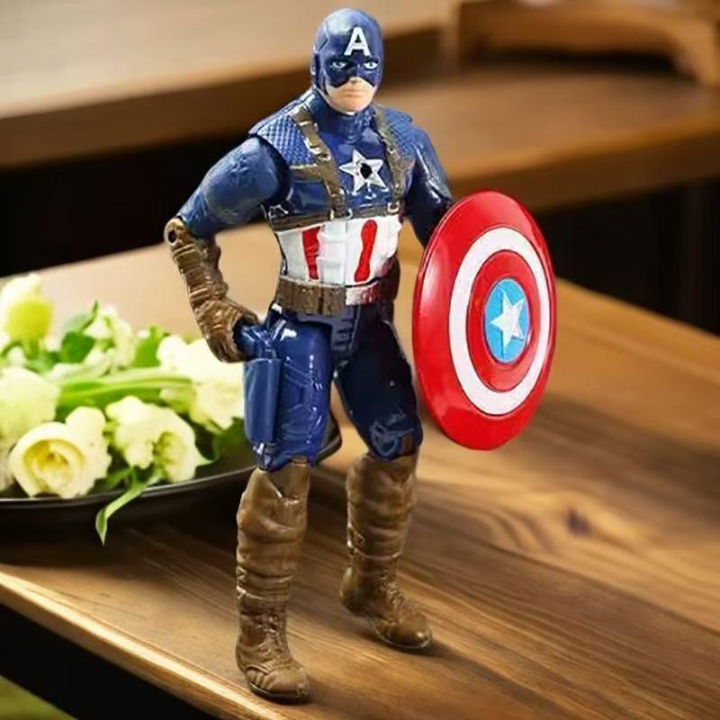 Captain America, Spider-Man, Iron Man, Red Hulk Action Figure Set