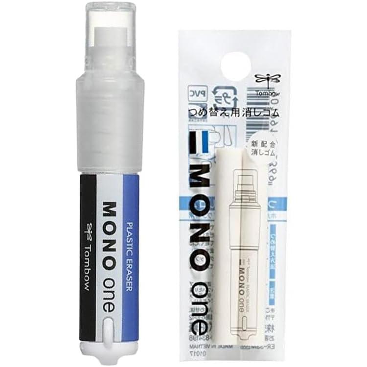[Основной блок + 2 сменных блока] Ластик Tombow Mono One Mono Color EH-SSM + Держатель Ластик Сменный ластик для Mono One ER-SSM MONO