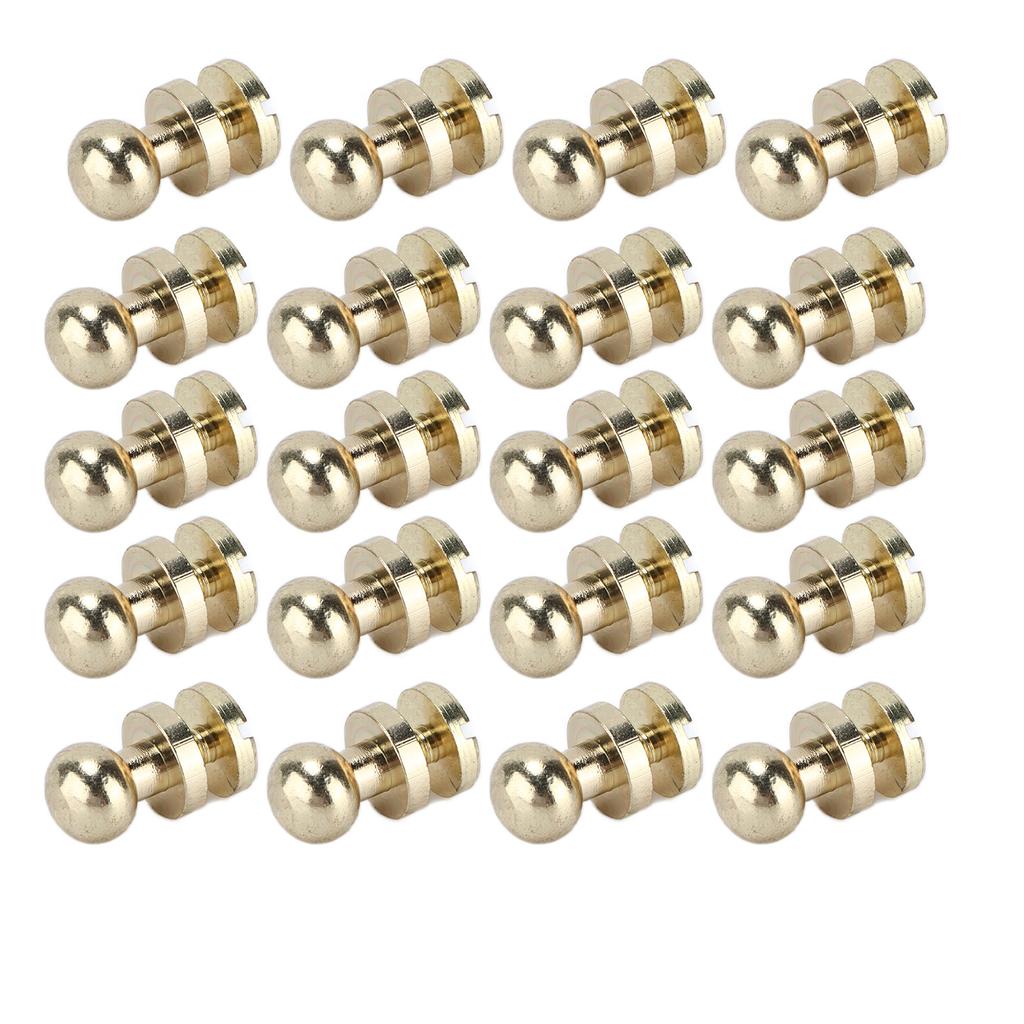 20set Brass Rivets Abrasion Resistance Imitation Gold Luggage Hardware Accessories for Craft Enthusiasts