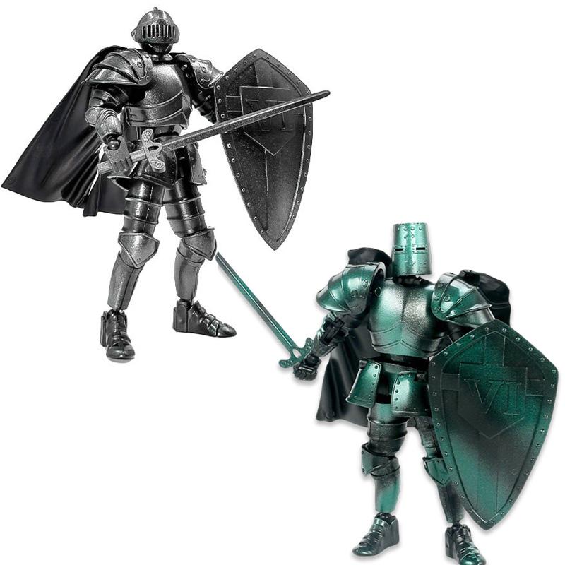 Medieval Knight  Lucky 13 Doll Figure Movable Joint Puppet Joint Building Block 3D Assembled Boy Toys Gifts Building Blocks Kids