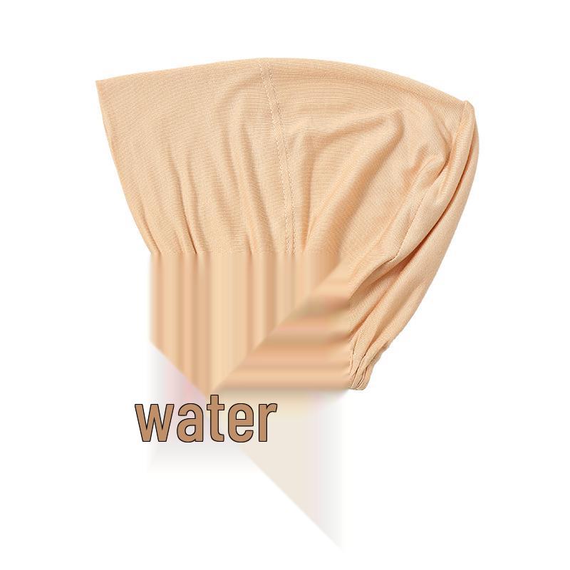 Modal Mercerized Cotton Elastic Drawstring Base Cap Solid Color Women's Hijab