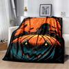 Halloween Terrifying Pumpkin Surprise Soft Blanket Home Room Sofa Bed Warm Travel Picnic Leisure Office Oversized Gift Blanket