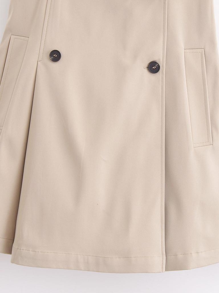 2025 Women's Spring European & American Slim Windbreaker Dress with Square Scarf