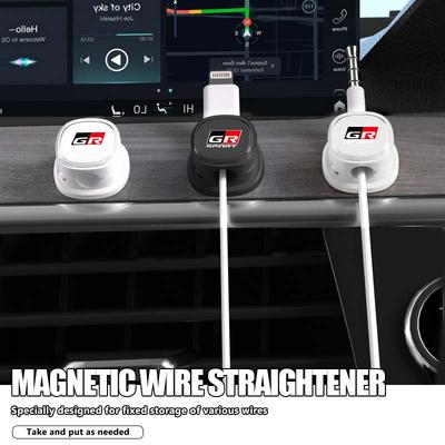 Magnetic Cable Clip Cable Holder Adhesive Wire Keeper Cord Cable Organizer For Toyota Crown Yaris Corolla Prius Auris CHR Avalon