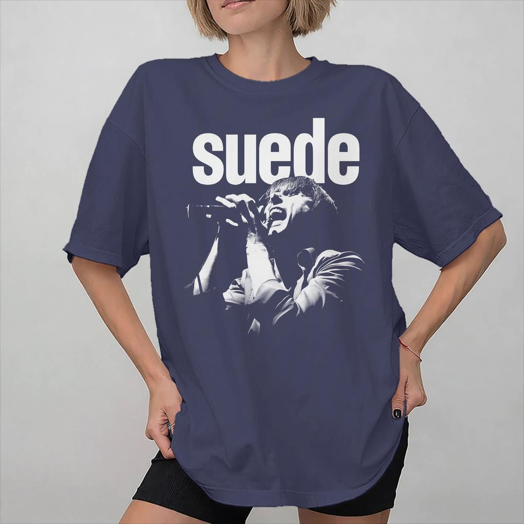Suede rock band Merch Unisex Women T Shirts Pure Cotton Tee Graphic Printed Tshirt Clothes