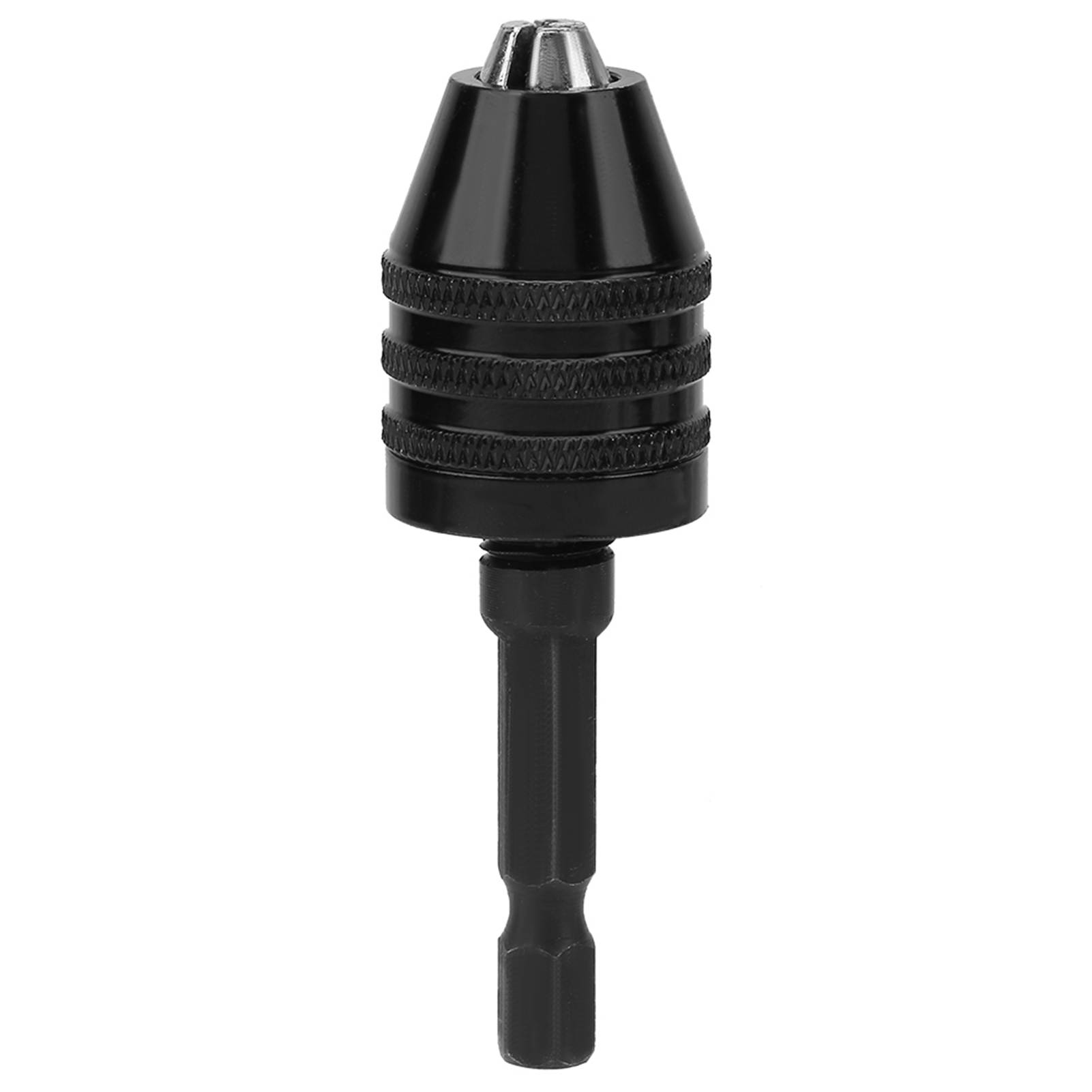 

1Celsius4 Keyless Drill Chuck 0.3-6.5mm Clamping Capacity Hex Shank Adapter for Power Drill Electric Grinder with Converter