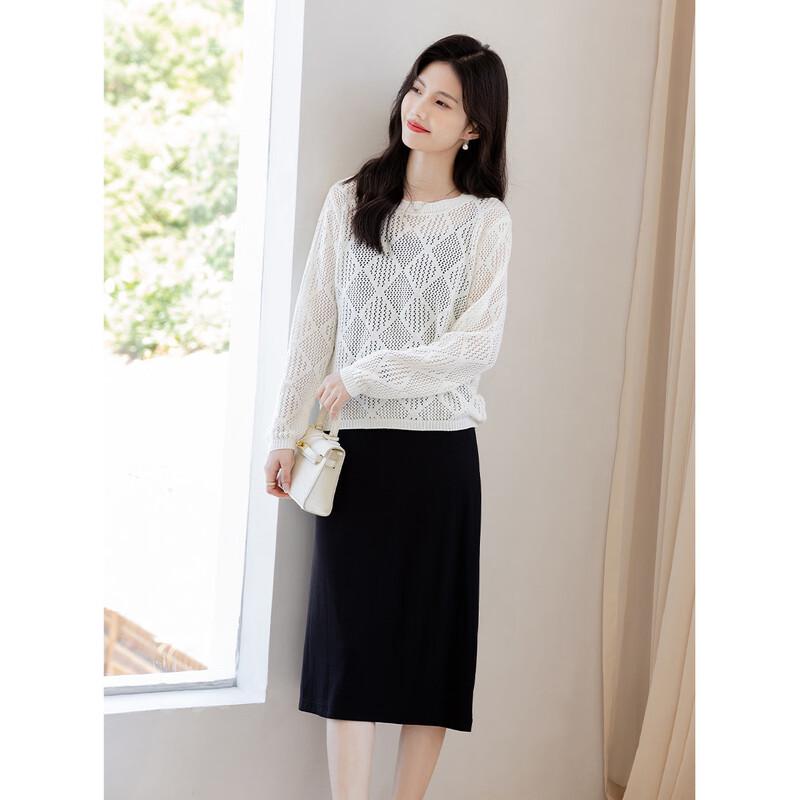 Mokana Women's Long-Sleeve Knit Top & Mid-Length Dress Set