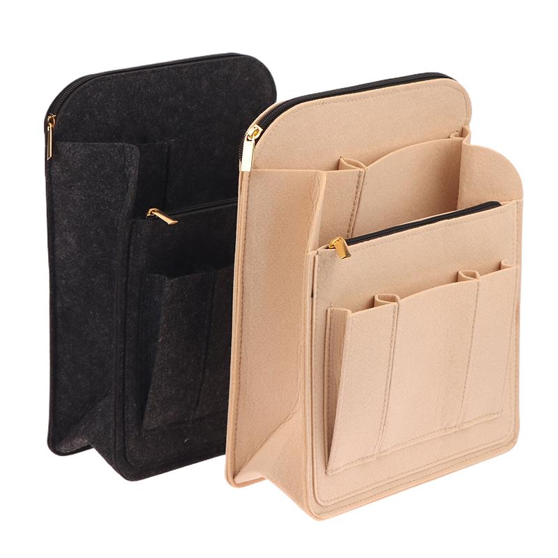 Traveling Backpack Insert Storage Bags Handbag Backpack Liner Make Up Organizer Bag Insert Women'S Felt Toiletry Cosmetic Bag