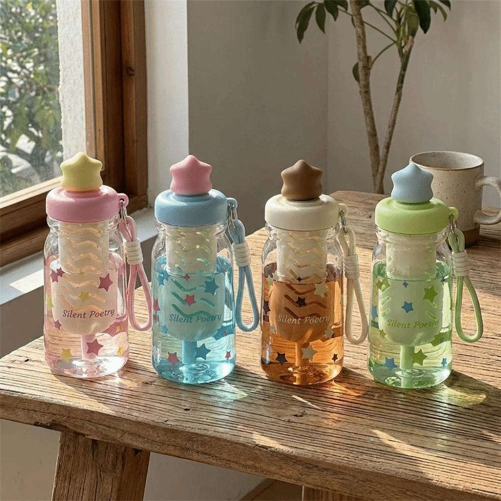 Large Capacity Star Water Bottle BPA Free Drinking Bottle With Tea Infuser School