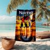Personalized customized proof beach towel with Attack on Titan  pattern - soft, absorbent, quick-drying, perfect swimming, camping&bathing