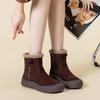 Height-increasing Thick-soled Martin Boots New Thick Cotton Autumn and Winter British Wind Snow Boots with Short Fleece