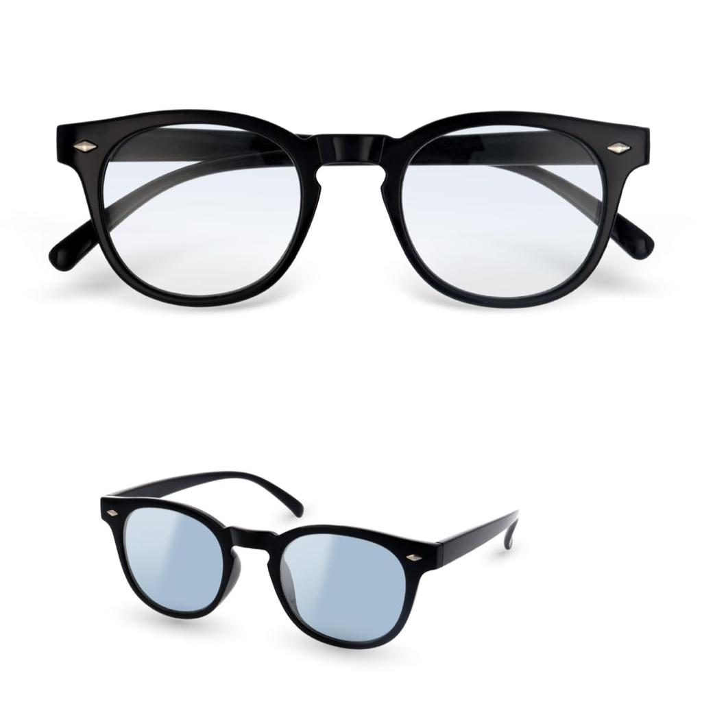 Fujita Optical Photochromic Sunglasses with Tinted Lenses that Change Darkness with UV Popular for Men and UV Wellington Boston CL Series Intensity,