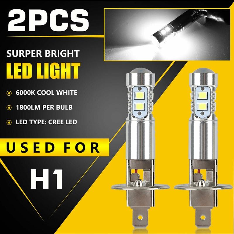 2x H1 LED Headlight Bulbs Conversion Kit High Low Beam Fog Light 100W 6000K
