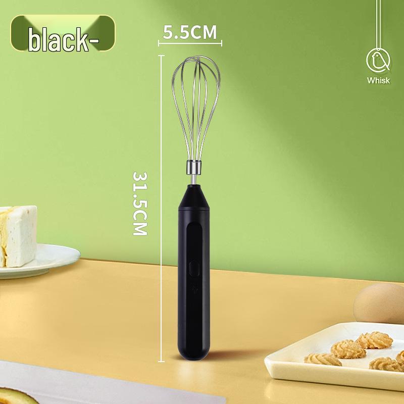 

Handheld Wireless Egg Beater: Mini Cream Whisk & Dough Mixer Single-speed (600mAh) чёрный