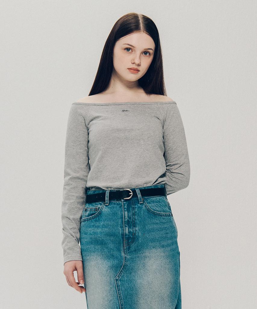 YALE Cutoff Long Sleeve_Gray