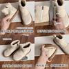 Flat-soled lamb wool velvet Boken shoes women's big head ugly cute short boots 2025 autumn and winter new bread cotton shoes snow boots