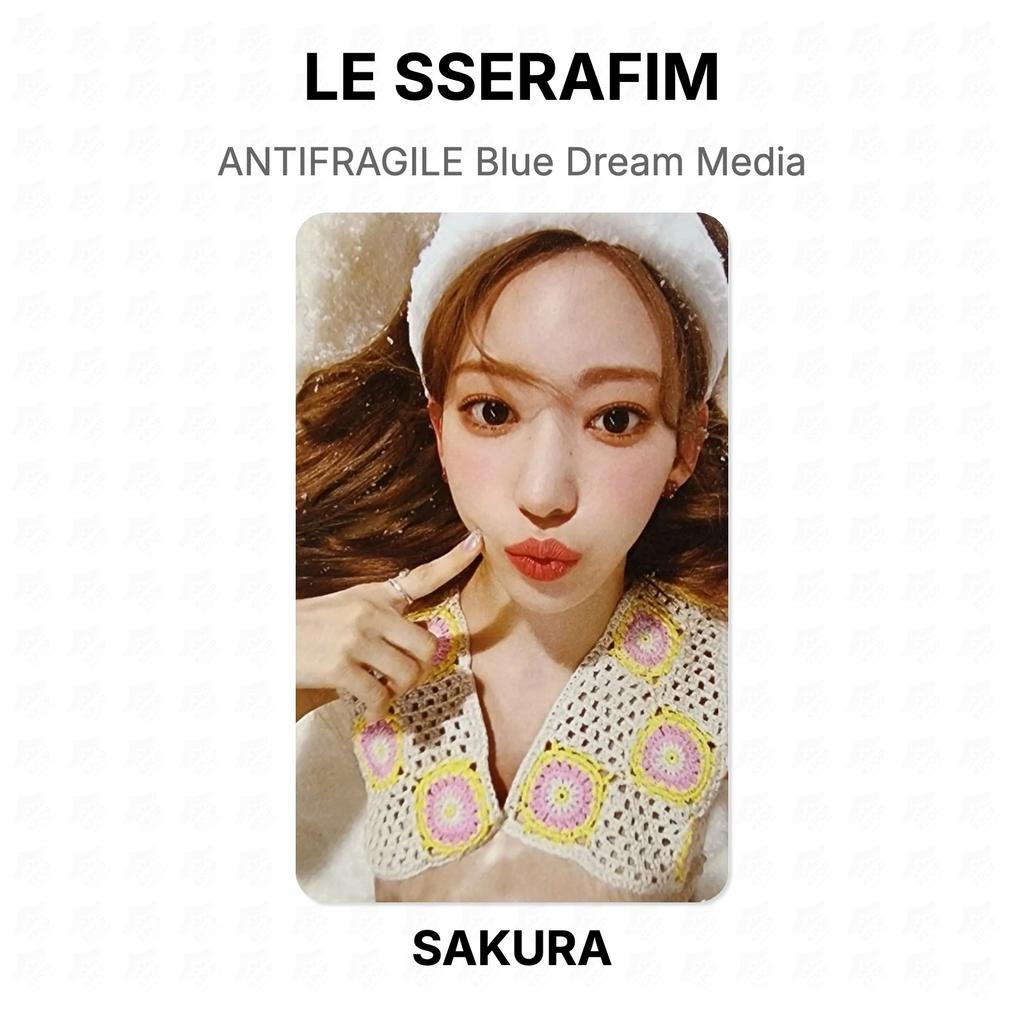 LE SSERAFIM ANTIFRAGILE Blue Dream Media Official Photocard