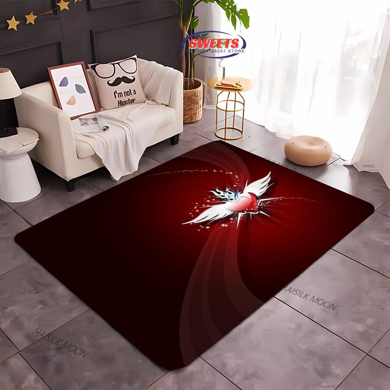 17 Styles Artistic Love Theme Printed Carpet Living Room Bedroom Sofa Office Large Area Decorative Mat Kids Play Rugs Warm Gift