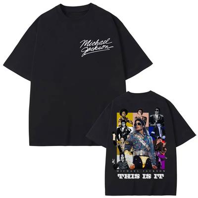 Classic Limited Michael Jackson Graphic T Shirt Vintage Fashion Rock Short Sleeve T-shirt Men Women Casual Loose Cotton T-shirts
