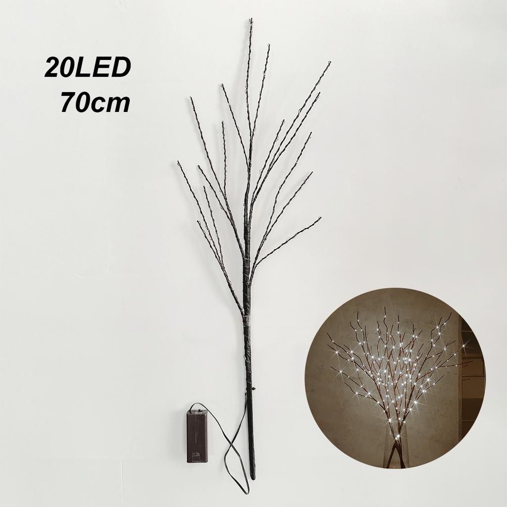 Hot 70cm Birch Branch Light Battery Operated Led Strip Lights Table Fairy Tree Decorative String White Twig For Bedroom Festive