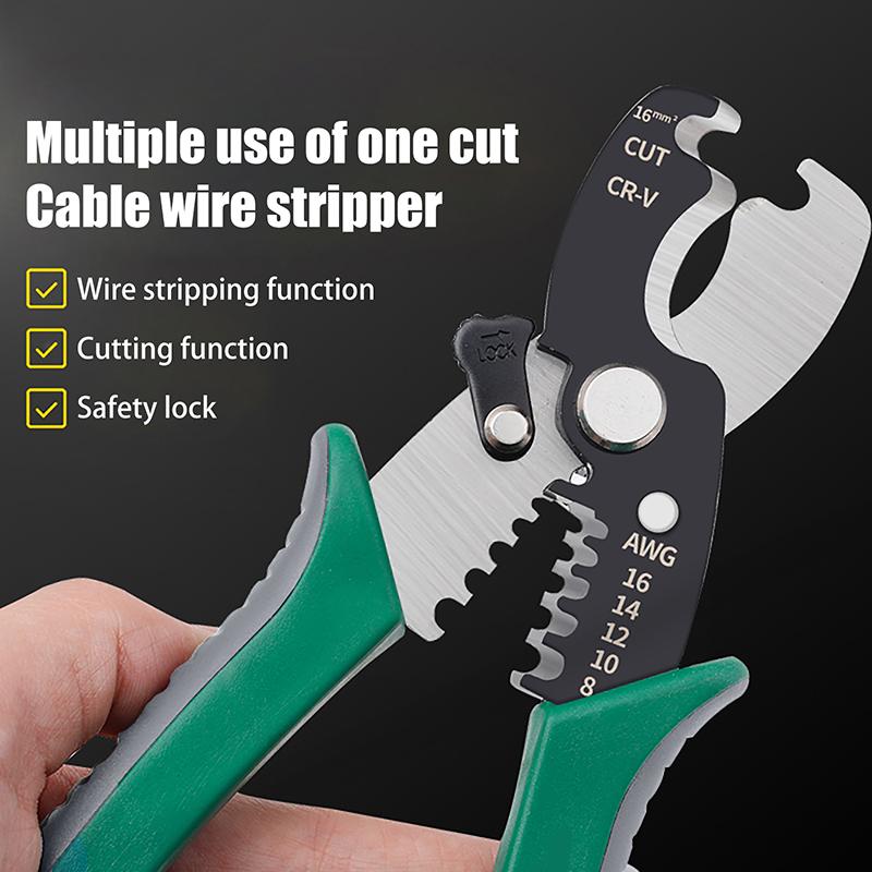 

1 шт. Многофункциональный электрический стриппер для проводов, ножницы для резки кабеля, клещи для зачистки, резак 1,6-4,0 мм, ручные инструменты 1