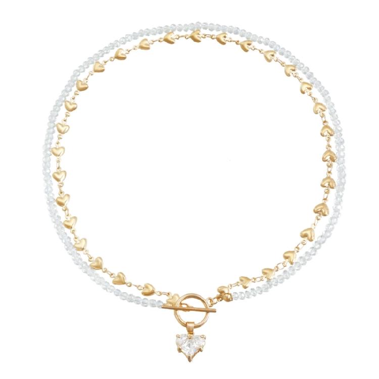 Sophisticated Zircon Heart Pendant Necklace with Black Chain Adds Elegant Charm to Any Stylish Outfits Daily Casual Use