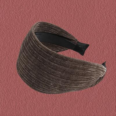 Breites Stirnband Damen Haaraccessoire Twist-Detail Modisches Schwarzes Breites Strick-Stirnband Zusätzliche Abdeckung für Damen Samt-Haarbänder