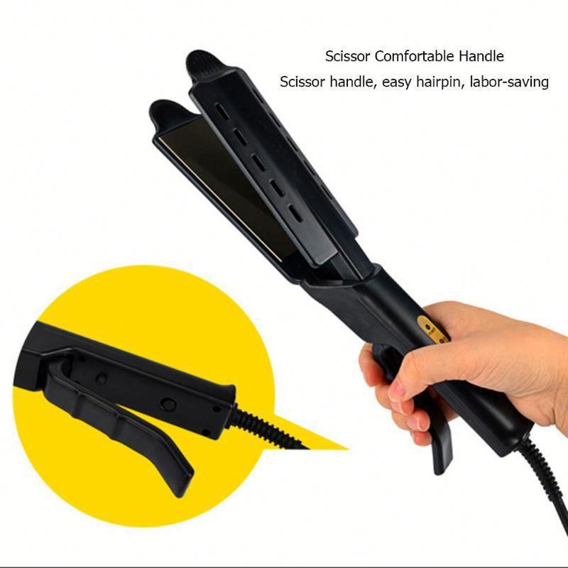 Barber Shop Ion Hair Straightener & Curler – No Damage, Wide, Easy-to-Use