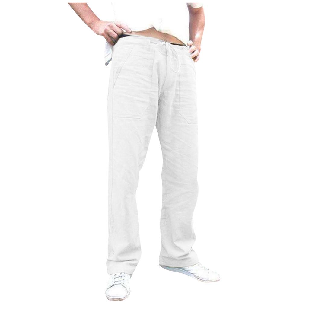 Men Splicing Printed Overalls Casual Pocket Sport Work Casual Trouser Pants