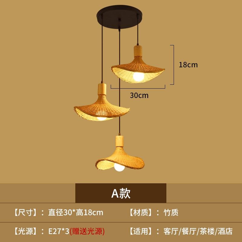 2025 Newest Bamboo Pendant Lamps Ceiling Lights Rattan Wicker Lustre Hand Knit Braiding Suspended Home Dining Braided Decor Hot